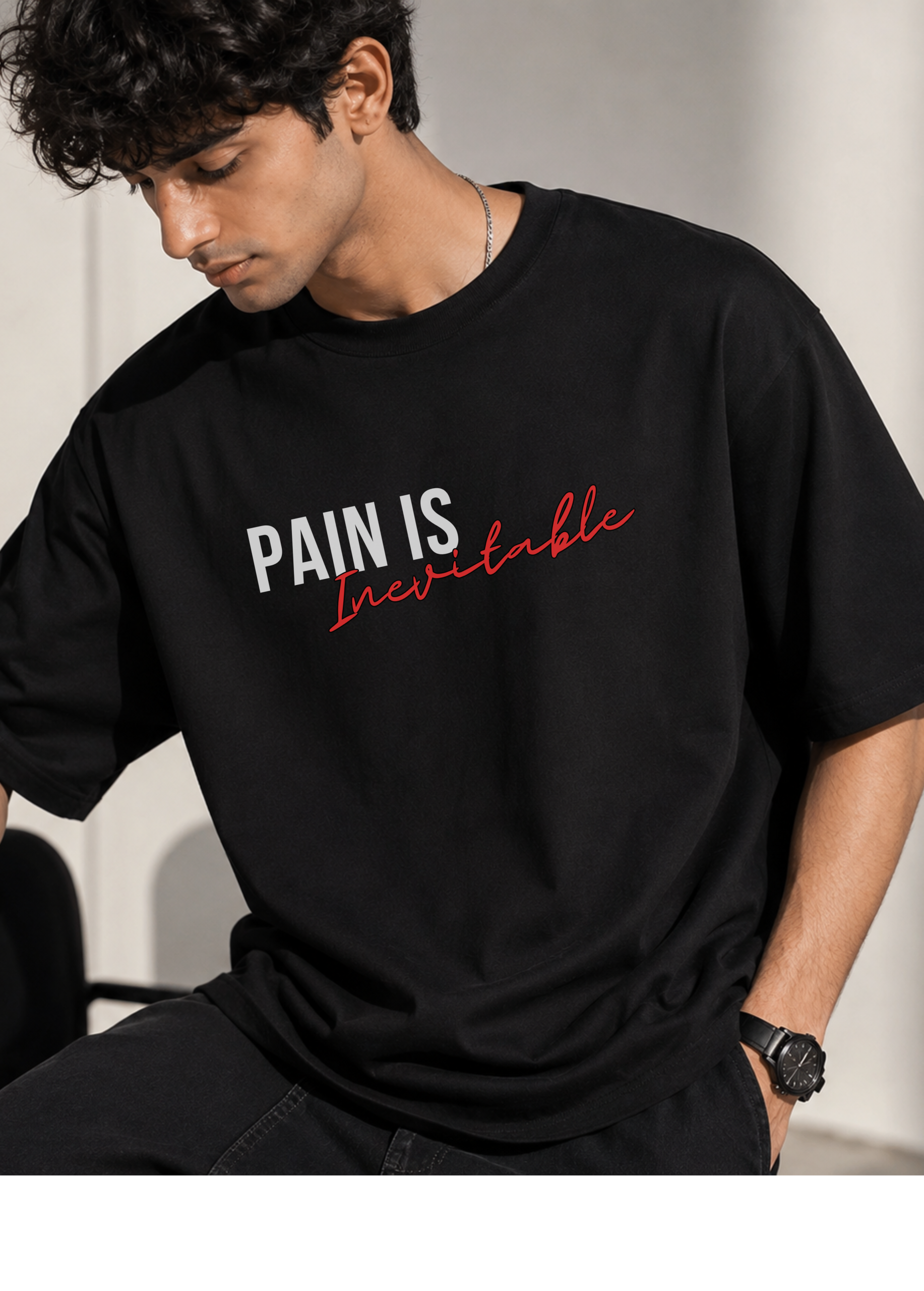 Pain Is Inevitable Premium T-Shirt - Image 2